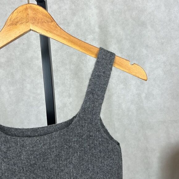 NWT Everlane Wool Cropped Tank Top Dark Gray - Picture 3 of 6